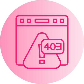 Error 403 Forbidden Resource Access Gradient Two Tone Circle vector