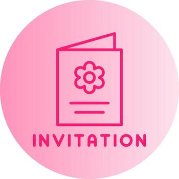 Formal Event Invitation Gradient Two Tone Circle vector
