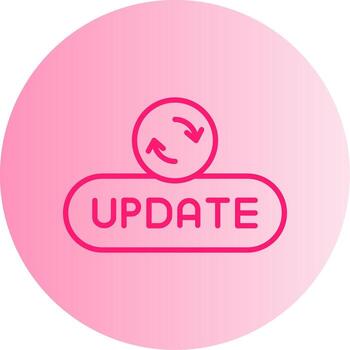 Update Record Button Gradient Two Tone Circle vector