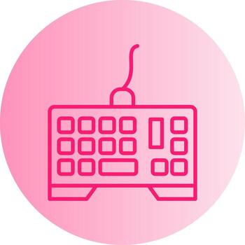 Mechanical Gaming Keyboard Gradient Two Tone Circle vector