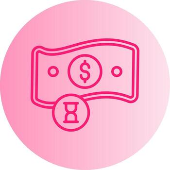 Payment Pending Client Approval Gradient Two Tone Circle vector