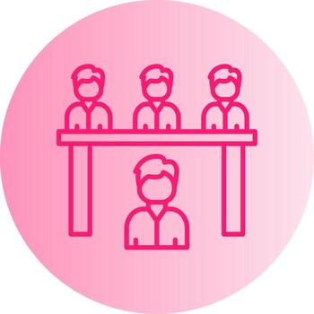 candidato entrevista discusión escena degradado dos tono circulo vector