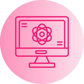 reaccionar marco de referencia ui componente degradado dos tono circulo vector