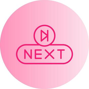 siguiente paso botón degradado dos tono circulo vector