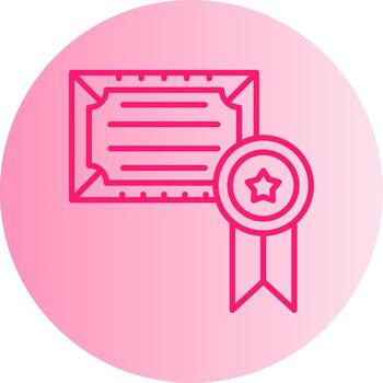 verificado certificado archivo degradado doble tono circulo vector