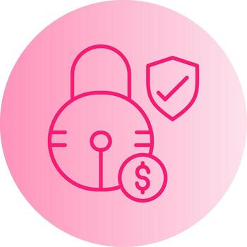 Predefined Fixed Price Project Gradient Two Tone Circle vector