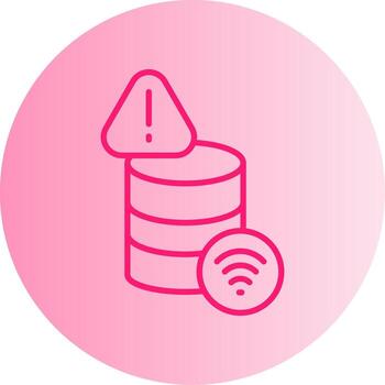 Database Connection Failed Gradient Two Tone Circle vector