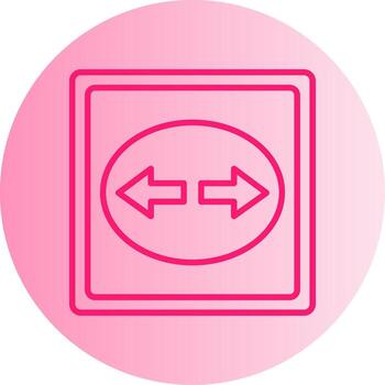 Turn Signal Indicator Lever Gradient Two Tone Circle vector