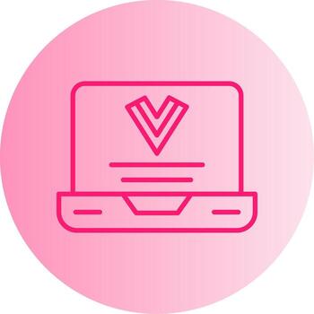 Vue js Web Framework Gradient Two Tone Circle vector
