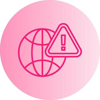 General Network Error Gradient Two Tone Circle vector