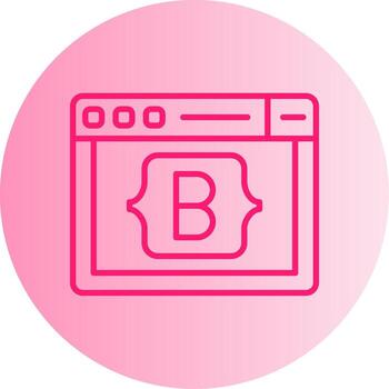 oreja css caja de herramientas icono degradado dos tono circulo vector