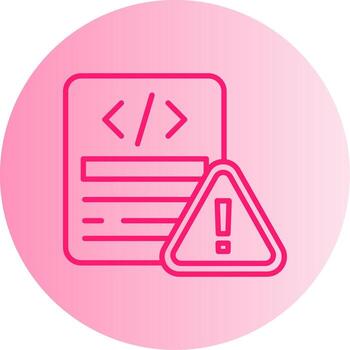 JavaScript Execution Error Gradient Two Tone Circle vector