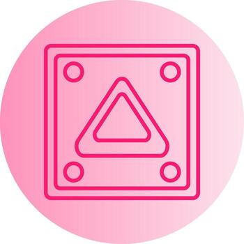 Emergency Hazard Light Button Gradient Two Tone Circle vector