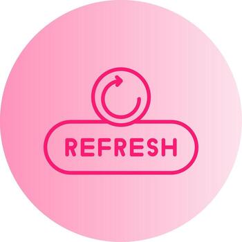 Refresh Page Button Gradient Two Tone Circle vector