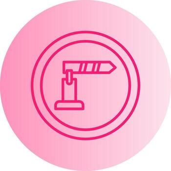 Toll Booth Payment Gate Gradient Two Tone Circle vector