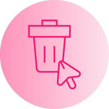 Delete Selected Content Gradient Two Tone Circle vector