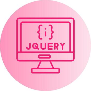 jQuery DOM Manipulation Script Gradient Two Tone Circle vector