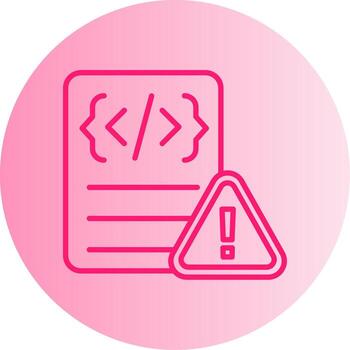 Script Runtime Error Gradient Two Tone Circle vector