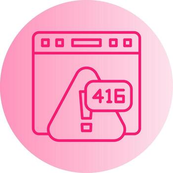 Error 416 Range Not Satisfiable Gradient Two Tone Circle vector