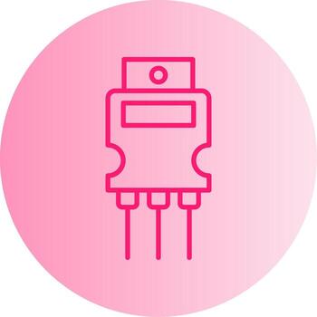Small Signal Transistor Gradient Two Tone Circle vector