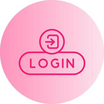 iniciar sesión acceso botón degradado dos tono circulo vector
