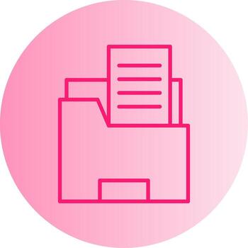 Expanding Document File Folder Gradient Two Tone Circle vector