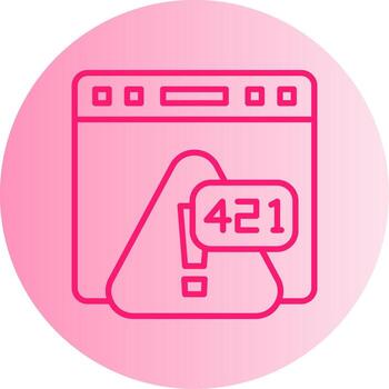 error 421 mal dirigido solicitud señal degradado dos tono circulo vector