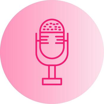 Studio Quality Streaming Microphone Gradient Two Tone Circle vector