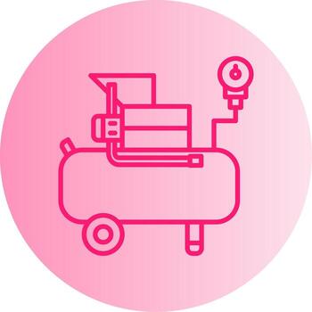 alto poder aire compresor degradado dos tono circulo vector