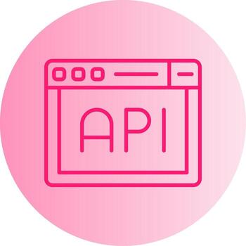 API Integration Gateway Gradient Two Tone Circle vector