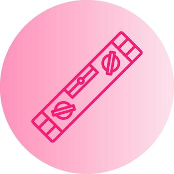 Horizontal Bubble Level Tool Gradient Two Tone Circle vector