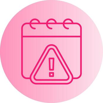 Session Expired Notification Gradient Two Tone Circle vector