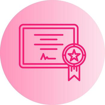 Uploaded Official Skill Certifications Gradient Two Tone Circle vector