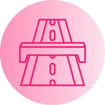 Off Ramp Exit Indicator Gradient Two Tone Circle vector