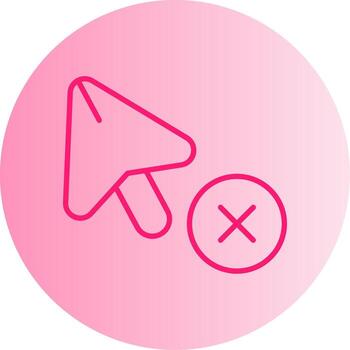 Close Application Window Gradient Two Tone Circle vector