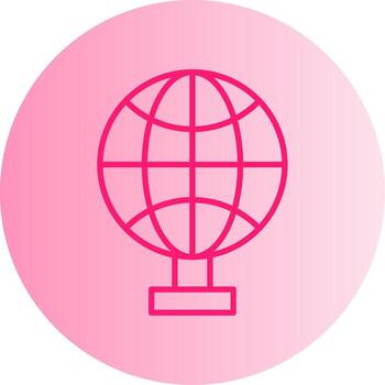 Rotating World Globe Gradient Two Tone Circle vector