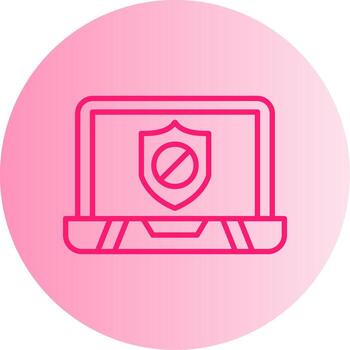 Access Denied Notification Gradient Two Tone Circle vector