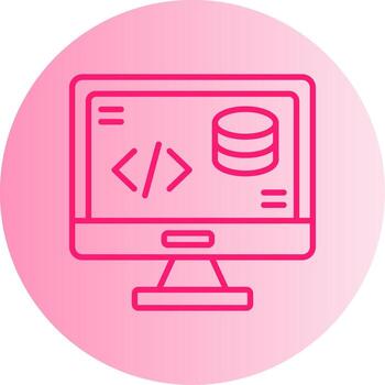backend servidor lógica icono degradado dos tono circulo vector