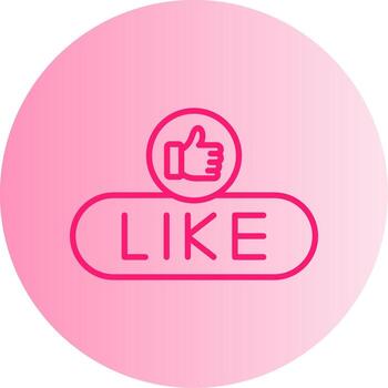Like Content Button Gradient Two Tone Circle vector