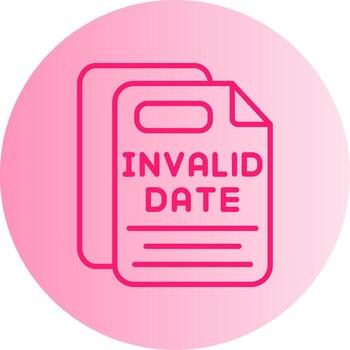 Invalid Data Format Error Gradient Two Tone Circle vector