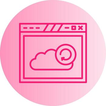 auto actualizar En Vivo datos sección degradado dos tono circulo vector