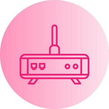 High Speed Gaming Router Gradient Two Tone Circle vector