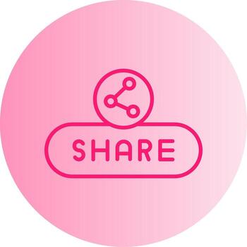 Share Post Button Gradient Two Tone Circle vector