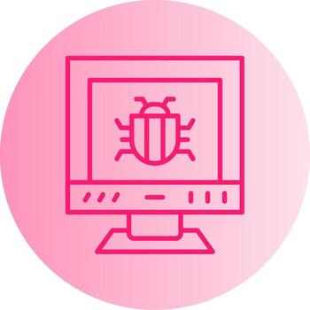 software sistema error errores degradado dos tono circulo vector