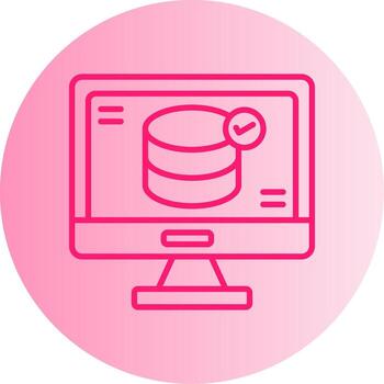 Relational Database Icon Gradient Two Tone Circle vector