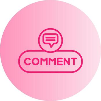 Comment Submit Button Gradient Two Tone Circle vector