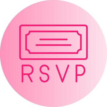 RSVP Confirmation Request Gradient Two Tone Circle vector