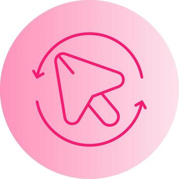 actualizar web página degradado dos tono circulo vector