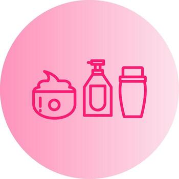 Rico cacao cuerpo mantequilla degradado dos tono circulo vector