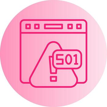 error 501 no implementado característica degradado dos tono circulo vector